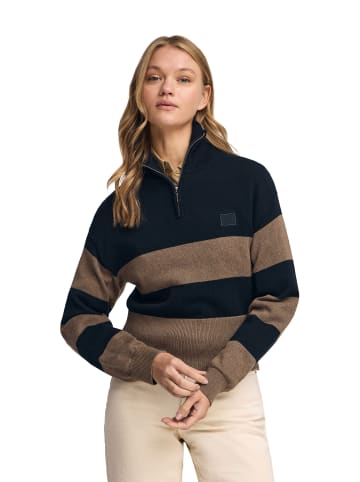 Polo Club Pullover in Navyblau-Dunkelbraun