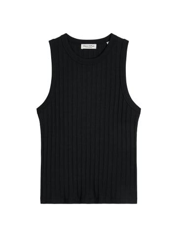 Marc O'Polo Pointelle-Top regular in Schwarz