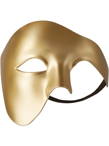 tectake Einfarbige Halbmaske in Einheitsgröße, gold