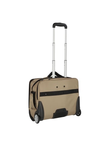 Dermata 2 Rollen Businesstrolley 41 cm Laptopfach in champagner