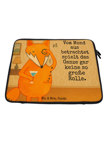 Mr. & Mrs. Panda Laptop Tasche Fuchs Lord Design mit Spruch in Weiß