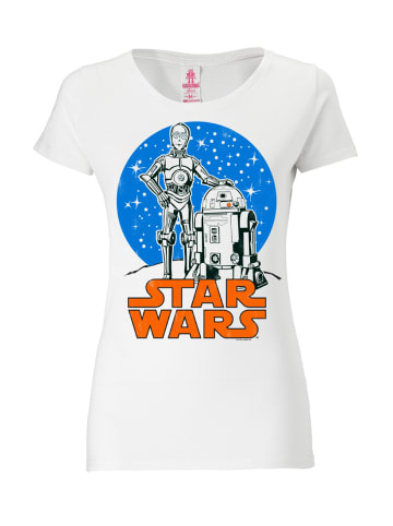 Logoshirt T-Shirt Star Wars Droids in altweiss