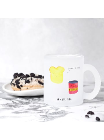 Mr. & Mrs. Panda Teeglas Toast Marmelade ohne Spruch in Transparent