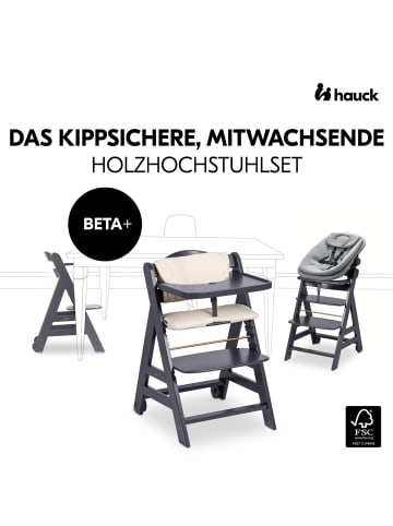 Hauck Beta Plus 5-tlg. Newbornset - Hochstuhl + in schwarz,grau