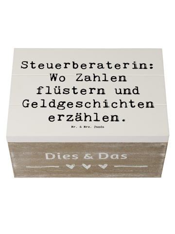 Mr. & Mrs. Panda Geschenkdose Spruch Steuerberaterin Geschichten... in Weiß