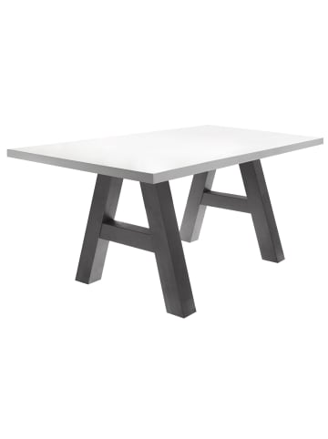58 aufm Kessel ESSZIMMERTISCH Elia 4 160 x 90 x 75 Esstisch Graphit/Weiß Matt Lack