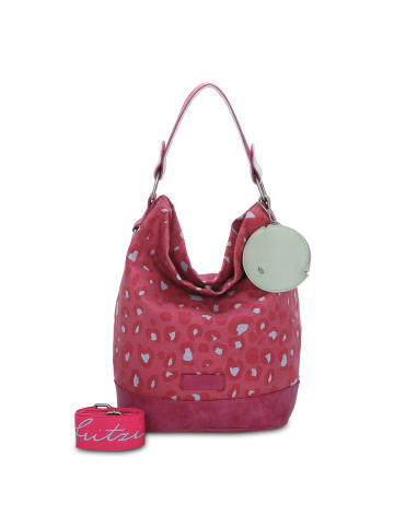 Fritzi aus Preußen Izzy07 Olga Canvas Schultertasche 27 cm in leo pink