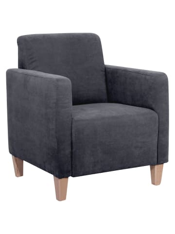 58 aufm Kessel SESSEL Karol Bezug Veloursstoff Buche natur / anthrazit