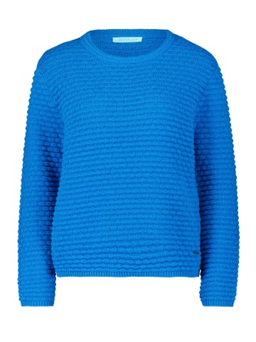 BETTY & CO Strickpullover mit Struktur in Strong Blue