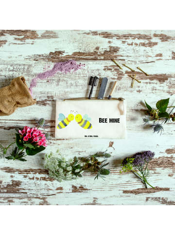 Mr. & Mrs. Panda Reißverschlusstasche Biene Liebe mit Spruch in Weiß