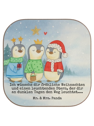 Mr. & Mrs. Panda Glasuntersetzer Winterzeit Heilige drei Könige ... in Weiß