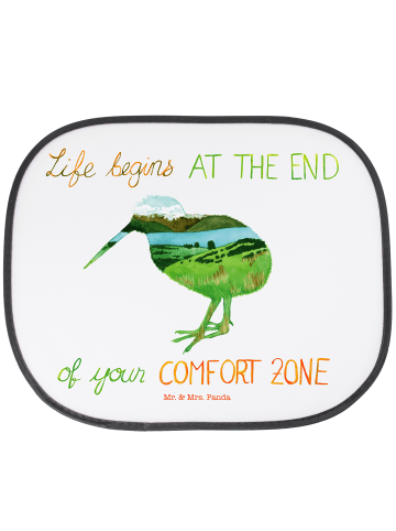 Mr. & Mrs. Panda Auto Sonnenblende Kiwi Neuseeland mit Spruch in Bunt