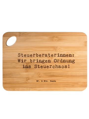 Mr. & Mrs. Panda Hackbrett Spruch Steuerberaterin Ordnung mit Sp... in Braun