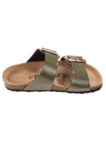 palado Pantoletten in khaki lack