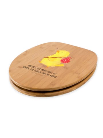 Mr. & Mrs. Panda Holz Toilettendeckel Küken Wander mit Spruch in Braun