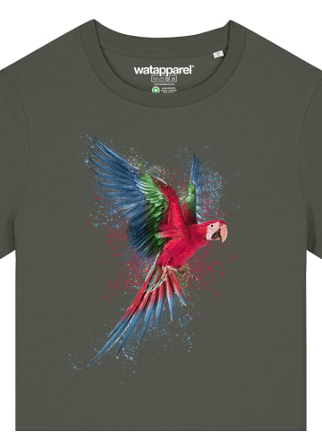 wat? Apparel T-Shirt Papagei in Khaki