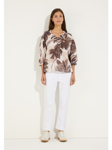 More & More fließende 3/4 Arm-Sommerbluse in flower print