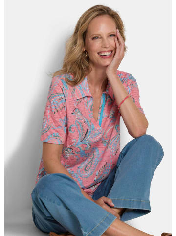 GOLDNER Blusenshirt mit Paisley-Muster in koralle / gemustert