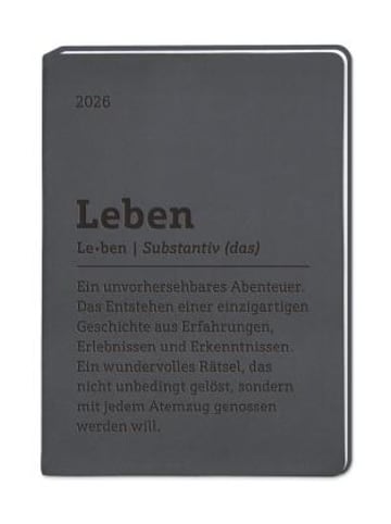 Grafik Werkstatt/Becker & Becker Kalender - Terminplaner Lederlook 2026 Schwarz