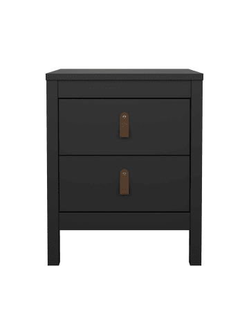 CALICOSY Nachttisch BARCELONE in Schwarz - (W) 43,8 x (H) 54,1 x (L) 38,4 cm