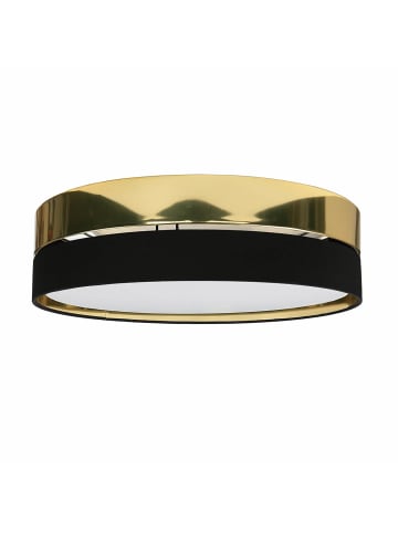 Licht-Erlebnisse Deckenlampe Ø 60 x (H)16.5 cm in Schwarz Gold