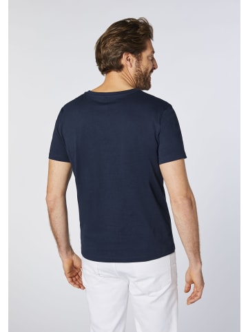 Polo Sylt T-Shirt mit gesticktem Logo-Symbol in Blau
