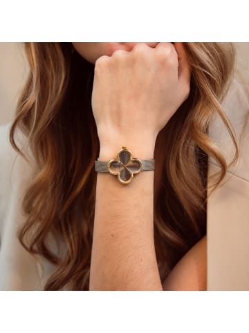 Oozoo Analog-Armbanduhr Oozoo Timepieces taupe, braun extra groß (ca. 32x32mm)