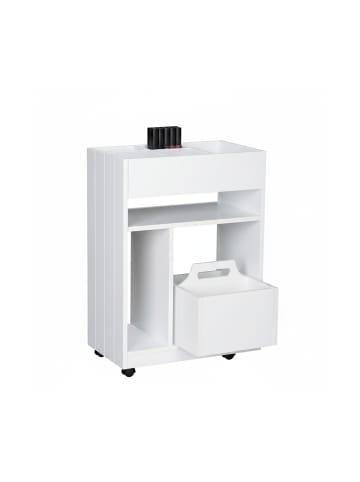 relaxdays Nischenregal in Weiß - (B)38,5x (H)55 x (T)23 cm