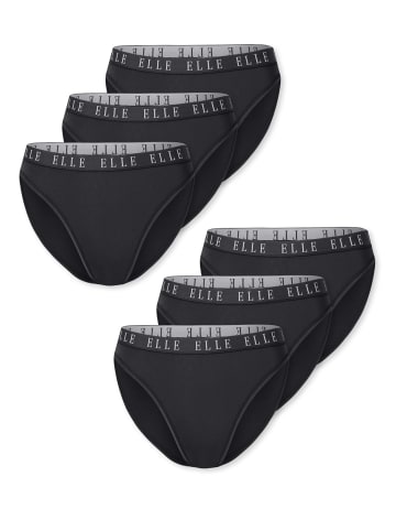 ELLE Slip High Leg - ELLE LOGO in Black