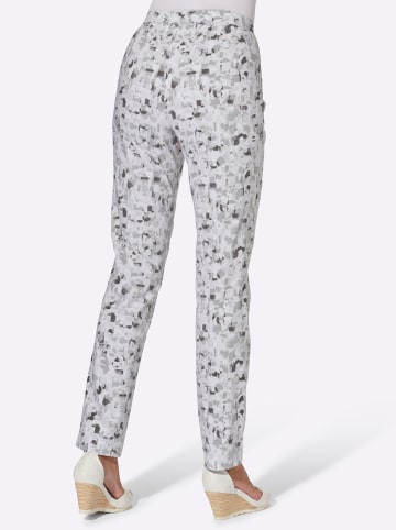Sieh an! Hose in hellgrau-steingrau-bedruckt
