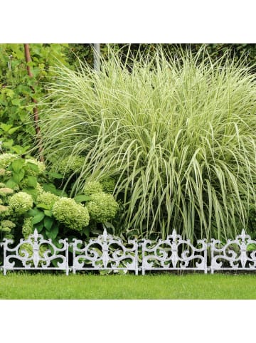 relaxdays 10x Beetzaun in Weiß - 27x27 cm