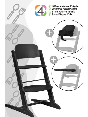 Cybex Cybex Iris 3-in-1 Hochstuhl mit Baby Set und Tablett - Farbe: Stunning Black