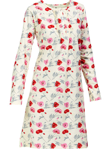 Erwin Müller Single-Jersey Nachthemd in creme/rot