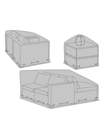 ebuy24 Gartenmöbel Abdeckung Luksus Schwarz 60 x 173 cm