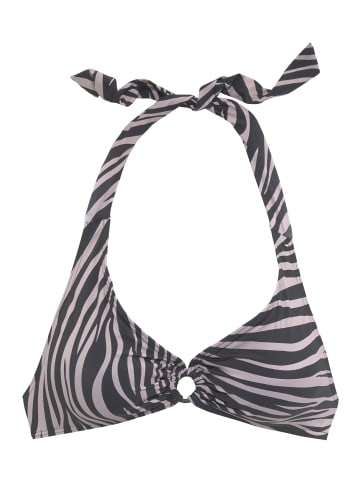 LASCANA Triangel-Bikini-Top in schwarz-bedruckt