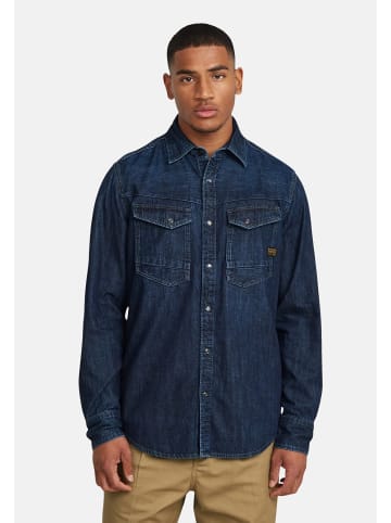 G-Star Hemd 'Slim Denim' in blau