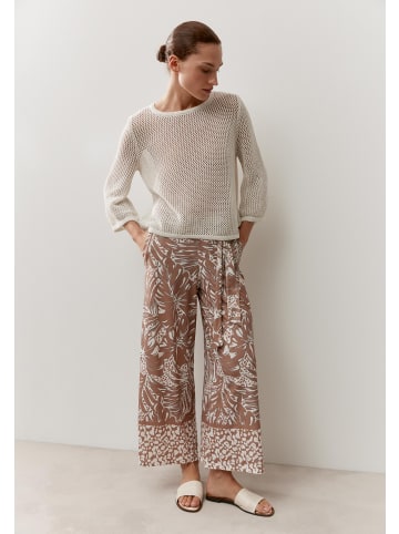 More & More unkomplizierte,  weite, verkürzte Schluphose in leaf print