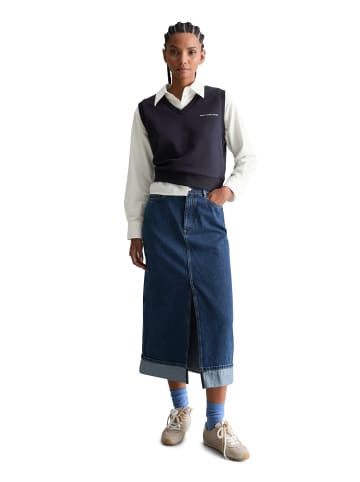 Marc O'Polo DENIM Sweat-V-Neck-Pullunder regular in Blue Depths