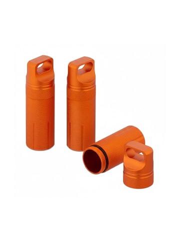 relaxdays 3 x wasserdichte Kapsel in Orange - (H)9,5 x Ø 3 cm