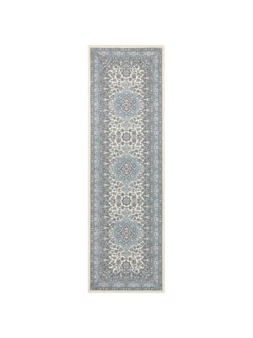 Nouristan Orientalischer Kurzflor Teppich Parun Täbriz Creme hellblau