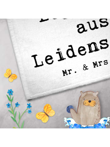 Mr. & Mrs. Panda Gäste Handtuch Logopädin Leidenschaft mit Spruch in Weiß