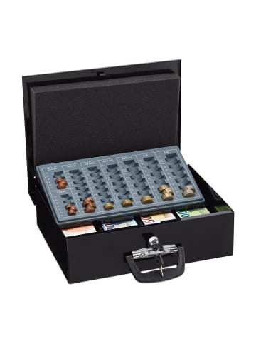 relaxdays Geldkassette in Schwarz