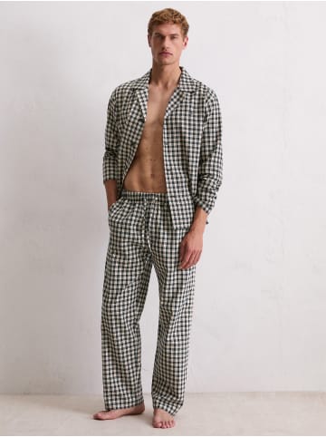 Marc O'Polo Pyjamahose Cozy Flannel in dark navy check