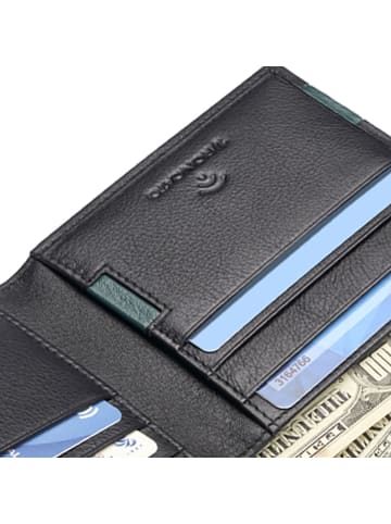 Roncato Monaco Geldbörse RFID Schutz Leder 11 cm in nero