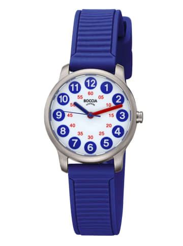 Boccia Kinder-Armbanduhr Titan Blau/Weiß