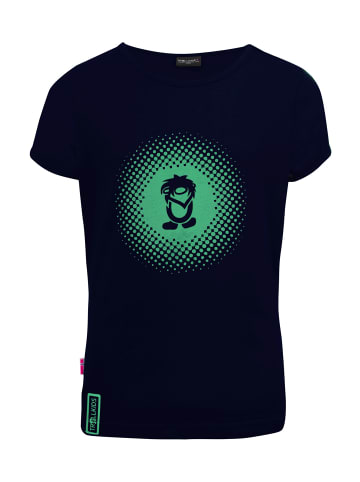 Trollkids T-Shirt "Logo" in Marineblau/Türkis