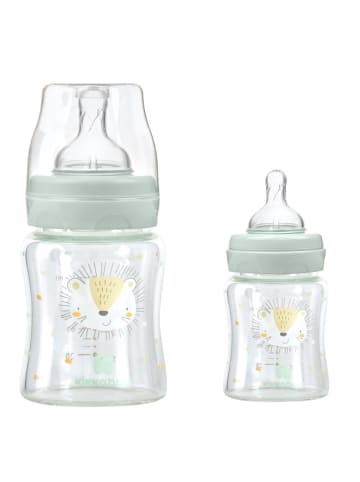 Kikkaboo Baby Glasflasche 120 ml in grün