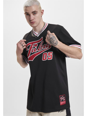 FUBU Mesh Tee in black/red/white