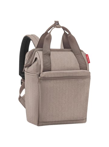 Reisenthel travelling allrounder R - Rucksack 40 cm (smiley grey) in herringbone mokka