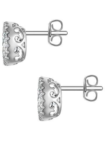 Yokoamii Ohrstecker aus Messing mit Zirkonia in silber